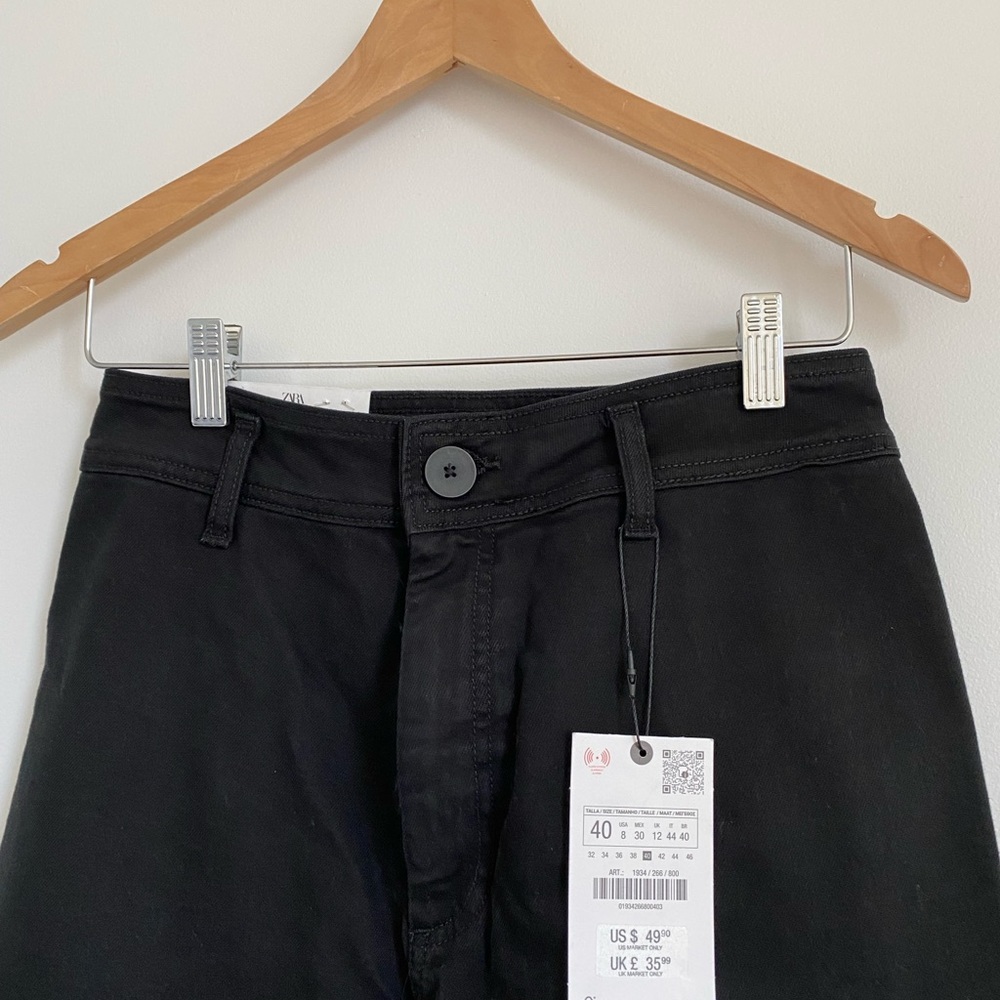 NEW. Tags on. Zara Black Marine straight jeans. Size 40/US8.